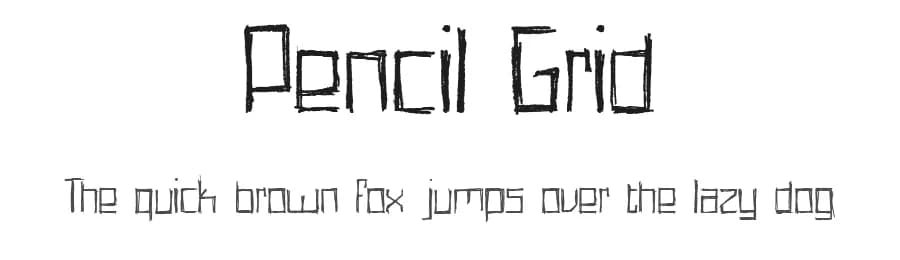 Pencil Grid by prask — Script Handwritten Font