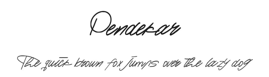 Pendekar by Mariyana — Script Handwritten Font