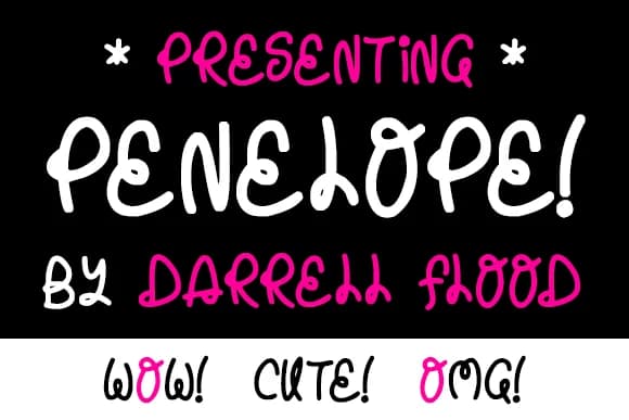 Penelope Font by Dadiomouse by Dadiomouse — Script Handwritten Font