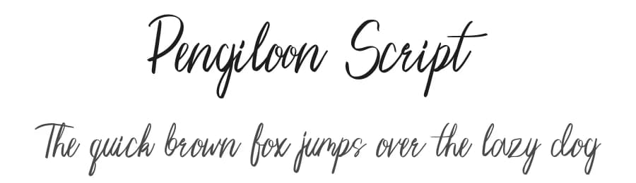 Pengiloon Script by cosmo.shroom — Script Handwritten Font