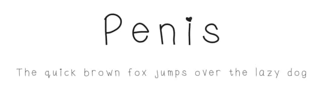Penis by Chloe Clark — Script Handwritten Font