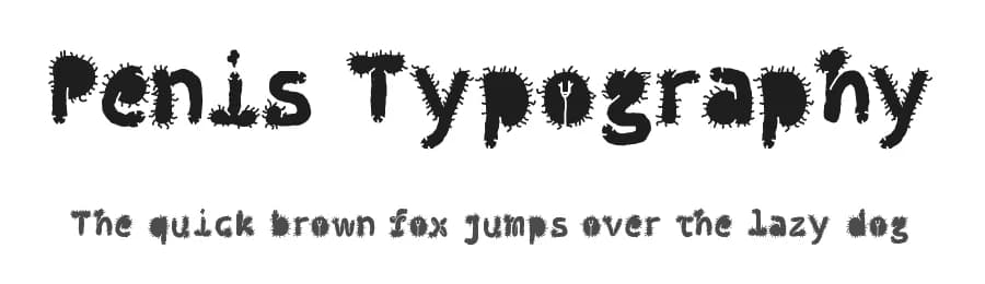 Penis Typography by Penis Designer — Dingbats Font