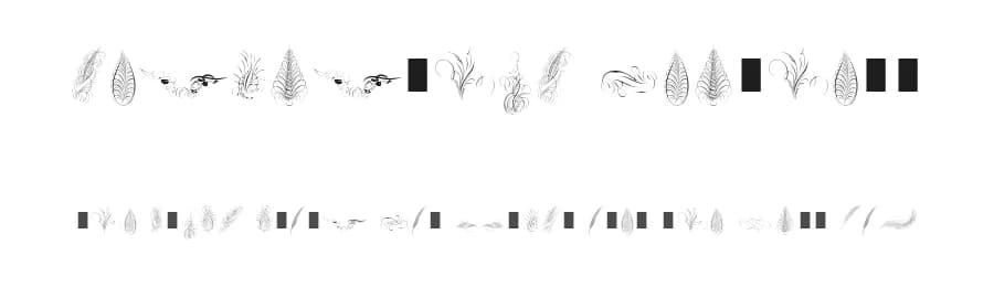 Penmanship Feathers by Intellecta Design — Dingbats Font