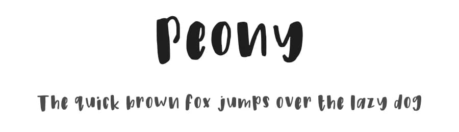 Peony by Sarah Rudkin — Script Handwritten Font
