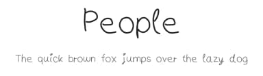 People by Cynne :) — Script Handwritten Font — thumbnail 1