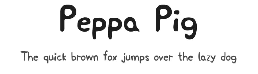 Peppa Pig by KiddieFonts — Script Handwritten Font — preview 1