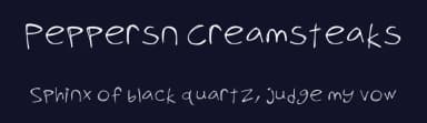 Peppersn Creamsteaks by Ik Zucc — Script Handwritten Font — thumbnail 2