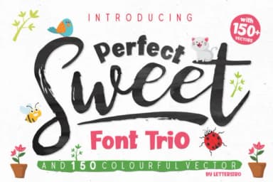 Perfect Sweet Trio Font by Lettersiro Co. — Script Handwritten Font — thumbnail 1