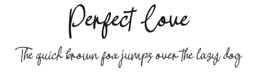 Perfect Love by share font — Script Handwritten Font