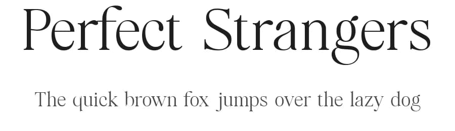Perfect Strangers by Pentagonistudio — Serif Font
