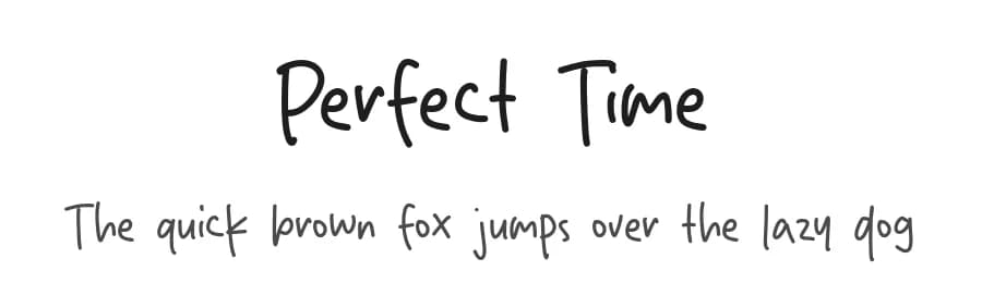 Perfect Time by Origin Type — Script Handwritten Font
