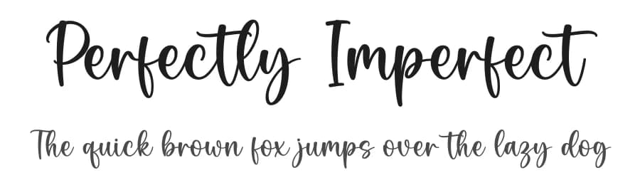 Perfectly Imperfect by Graphix Line Studio — Script Handwritten Font