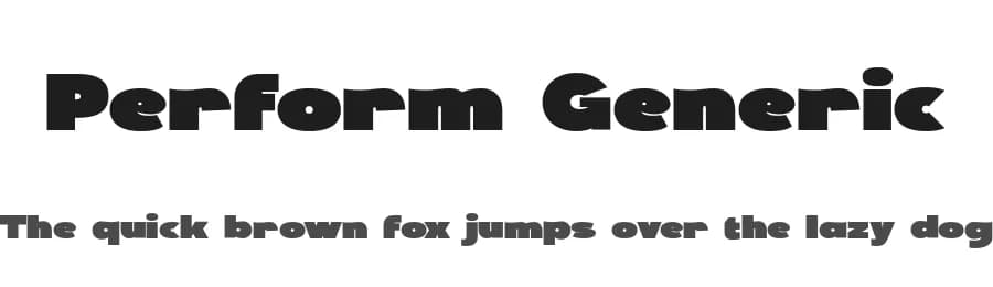 Perform Generic by 177Studio — Sans Serif Font