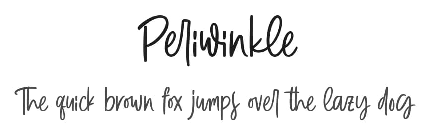 Periwinkle by Four Lines — Script Handwritten Font