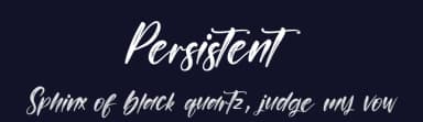 Persistent by Wildan Type — Script Handwritten Font — thumbnail 2