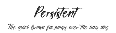 Persistent by Wildan Type — Script Handwritten Font — thumbnail 1