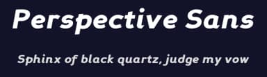 Perspective Sans by Daniel Midgley — Sans Serif Font — thumbnail 2