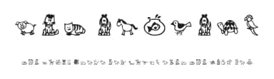 Pet Animals by D3 — Dingbats Font — thumbnail 1