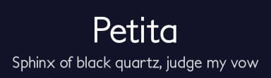 Petita by Manfred Klein — Sans Serif Font — thumbnail 2