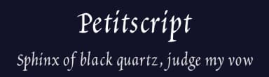 Petitscript by Manfred Klein — Script Handwritten Font — thumbnail 2