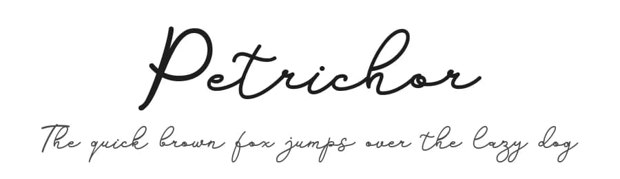 Petrichor by Toko Laris Djaja — Script Handwritten Font