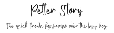 Petter Story by Kong Font — Script Handwritten Font — thumbnail 1