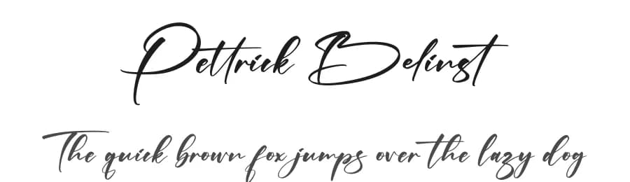 Pettrick Belinst by Letterena Studios — Script Handwritten Font