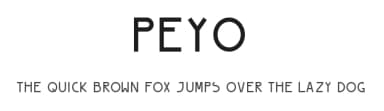 Peyo by Shannon Lim — Sans Serif Font — thumbnail 1