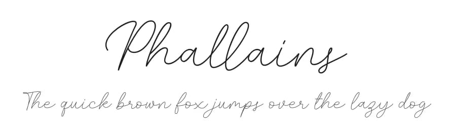 Phallains by Hendra Pratama — Script Handwritten Font