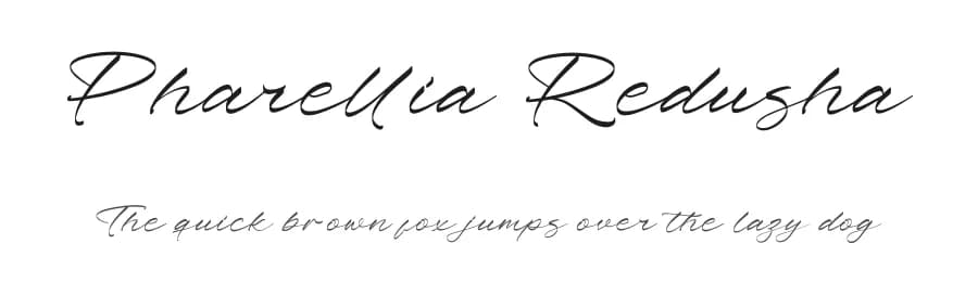 Pharellia Redusha by Storytype Studio — Script Handwritten Font