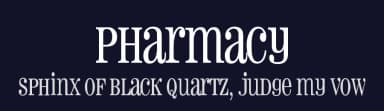 Pharmacy by Harold's Fonts — Sans Serif Font — thumbnail 2