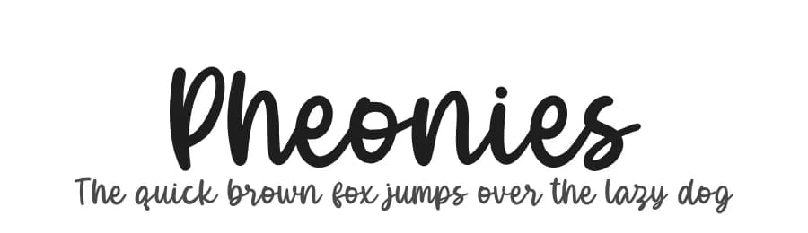 Pheonies by Yumna Family — Script Handwritten Font