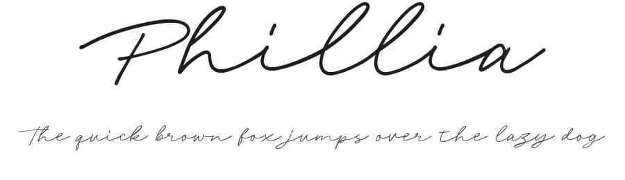 Phillia by Saridezra — Script Handwritten Font — preview 1