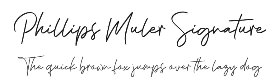 Phillips Muler Signature by Blue Studio09 — Script Handwritten Font