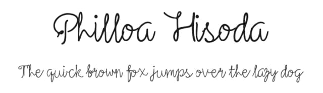 Philloa Hisoda by Dhabee Studio — Script Handwritten Font