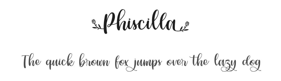 Phiscilla by Typhoon Type - Suthi Srisopha — Script Handwritten Font