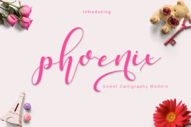 Phoenix Font by Teweka — Script Handwritten Font — thumbnail 1