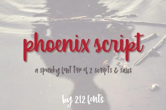 Phoenix Script Trio Font by 212 Fonts — Script Handwritten Font