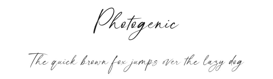 Photogenic by Ef Studio — Script Handwritten Font