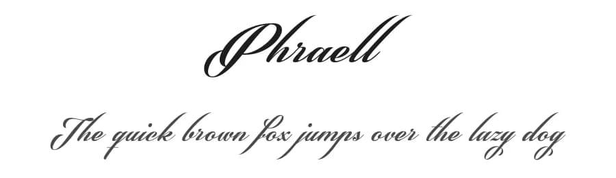 Phraell by Måns Grebäck — Script Handwritten Font
