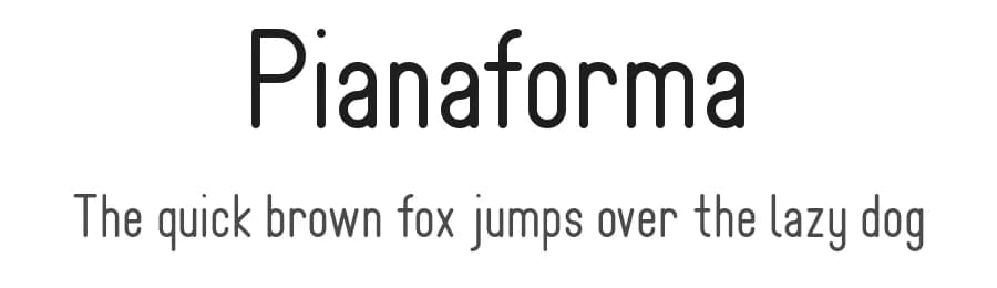 Pianaforma by Michele Giordano — Sans Serif Font
