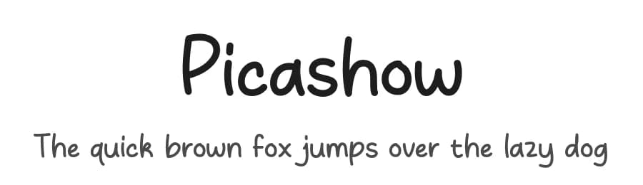 Picashow by MJType — Script Handwritten Font