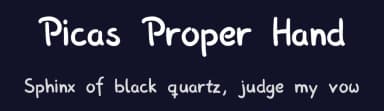 Picas Proper Hand by Anne Elster — Script Handwritten Font — thumbnail 2