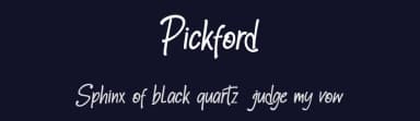 Pickford by Bale — Script Handwritten Font — thumbnail 2