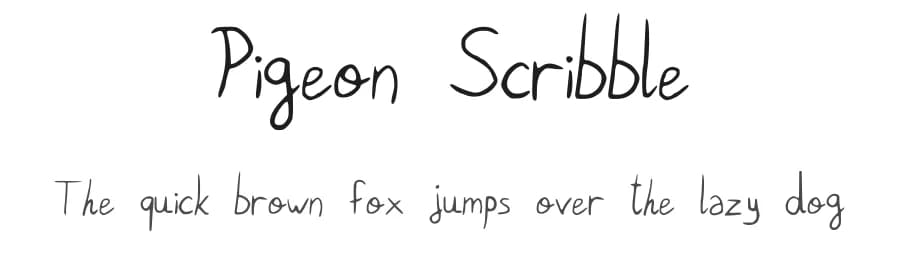 Pigeon Scribble by Loïc Jeannin — Script Handwritten Font