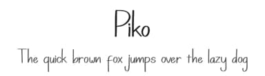 Piko by Rifky Naufaldy — Script Handwritten Font — thumbnail 1