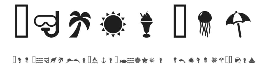 Pikto Tea by MissGrotesque — Dingbats Font