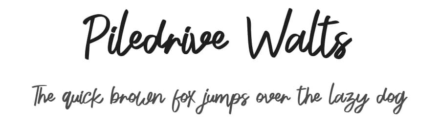 Piledrive Walts by Yofi Aprilla — Script Handwritten Font — preview 1