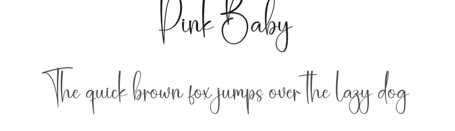 Pink Baby by Scratchones — Script Handwritten Font