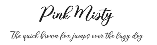 Pink Misty by Four Lines — Script Handwritten Font